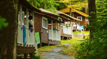 Camper bunks with towels