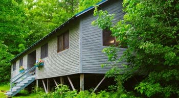 Camp cabin in the woods