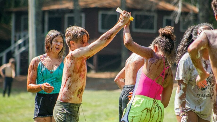 Campers at Muck Fest