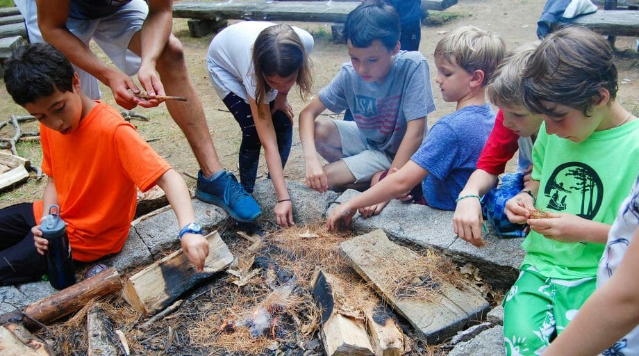 Kids outdoor cooking