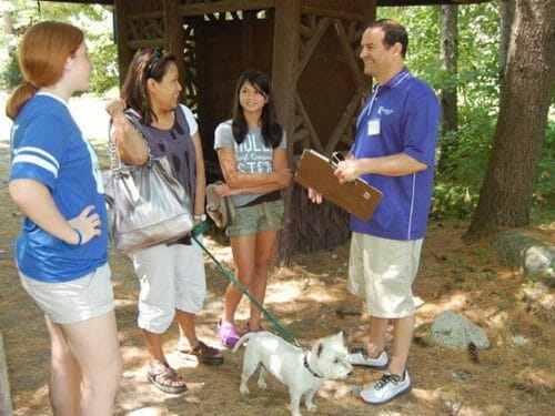 Director/Owner Gregg Parker speaking with Camp Waziyatah parents