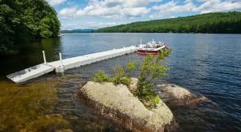 Dock and lake at Camp Waziyatah